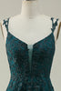 Afbeelding in Gallery-weergave laden, A Line Spaghetti Straps Rode Lange Galajurk met Appliques