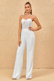 Sweetheart Ivoren Bruiloft Jumpsuits met Kant