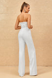 Sweetheart Ivoren Bruiloft Jumpsuits met Kant
